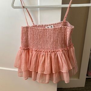 BB Dakota Pink Smocked Top